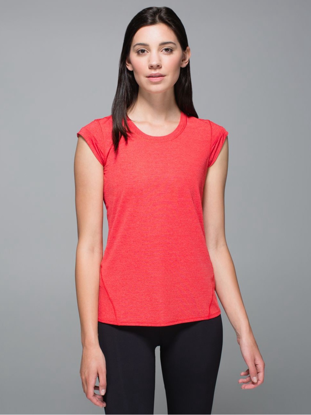 Lululemon Pedal To The Medal Short Sleeve Heathered Alarming